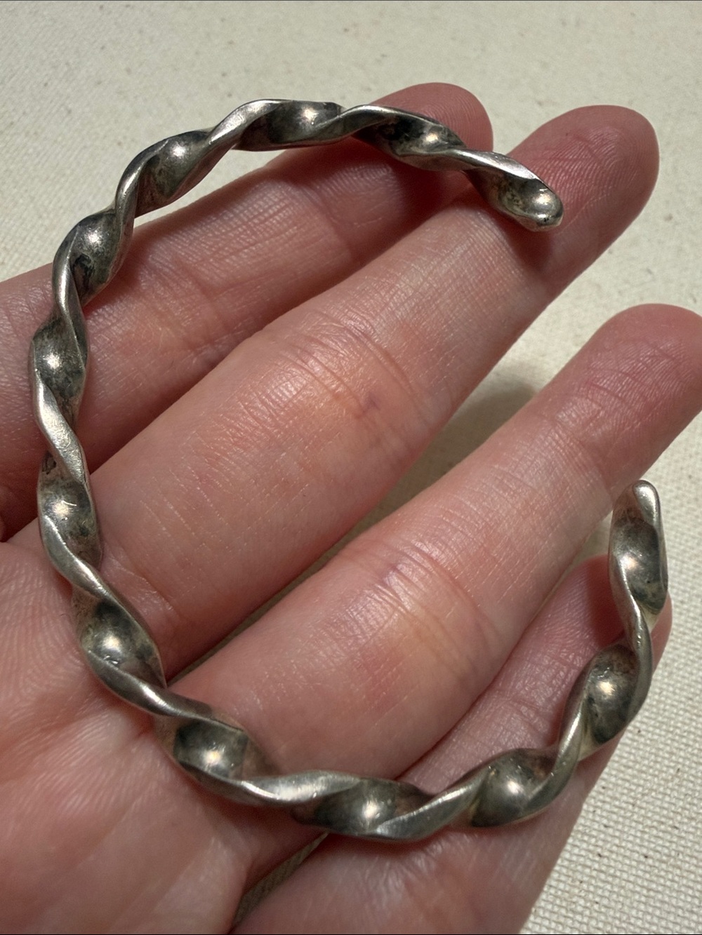 Sterling Silver Twisted Open Cuff Bracelet Not marked - Picture 6 of 16